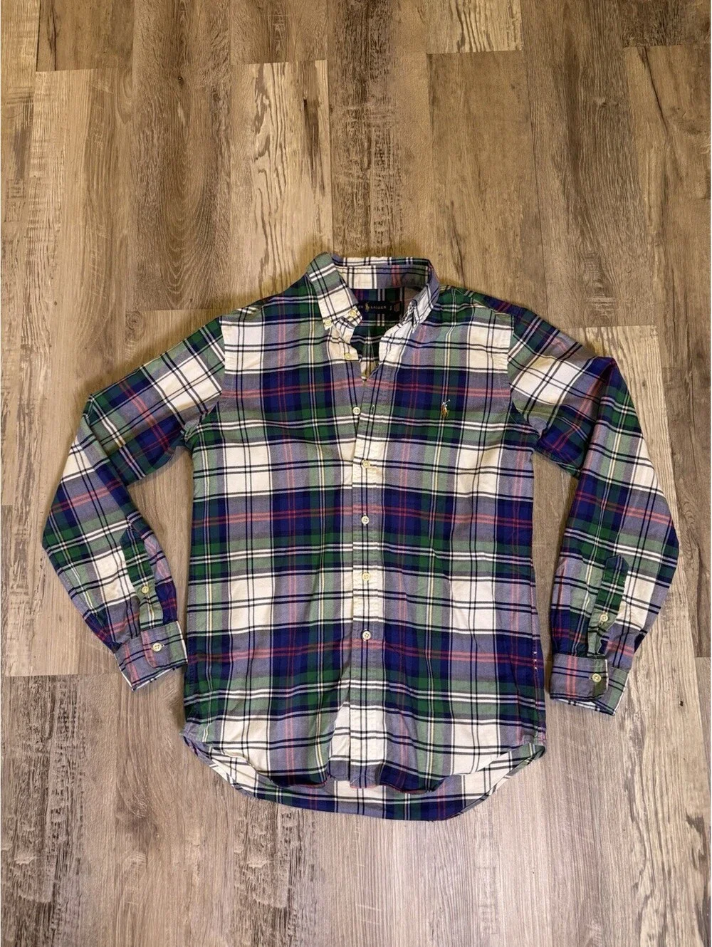 Polo Ralph Lauren Men’s S Plaid Button Down Long Sleeve Shirt Multicolor Pony